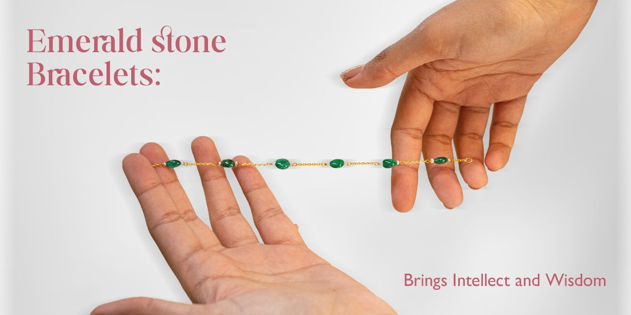 Emerald stone bracelet