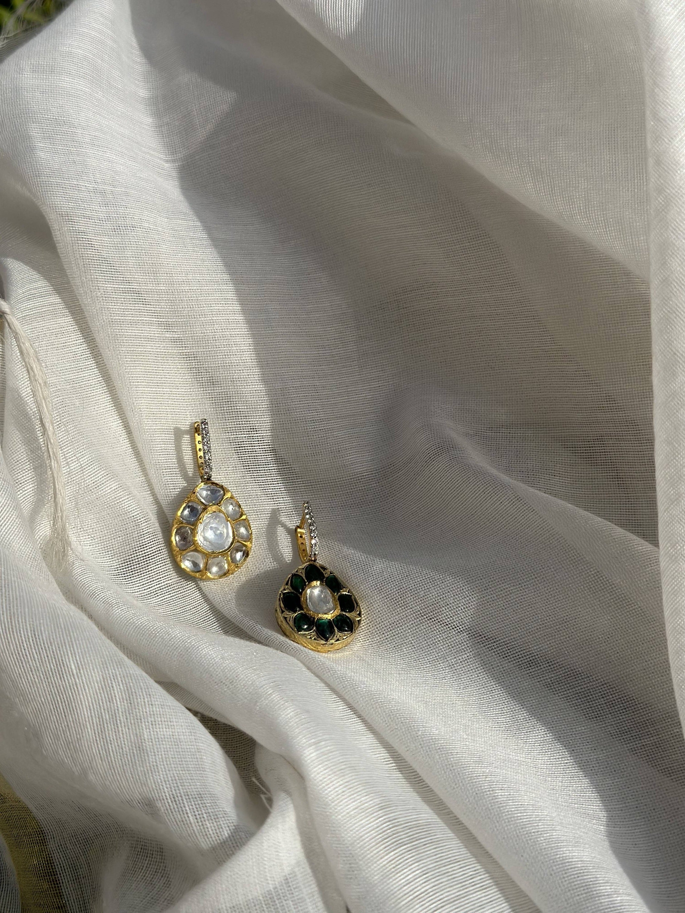 Phool Reversible Earrings (Green)