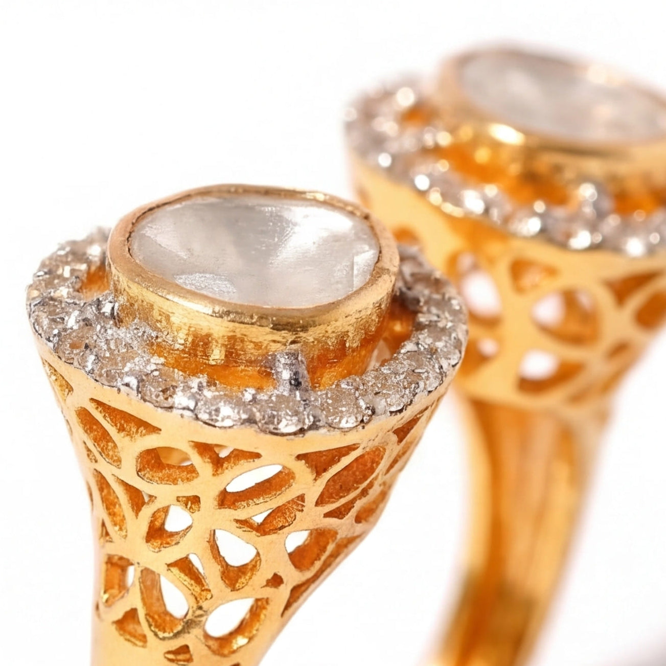 Saada Double Polki ring