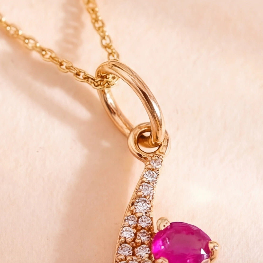 Luna Pendant (Ruby) (14k Gold)