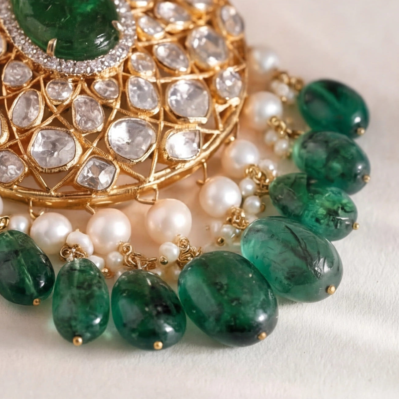 Devi Emerald Pendant Necklace