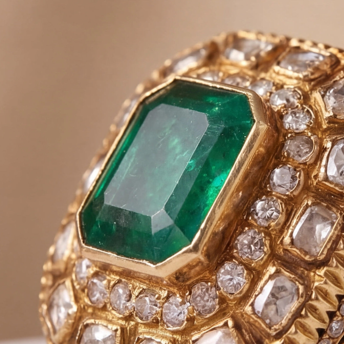 Kohinoor Emerald Ring