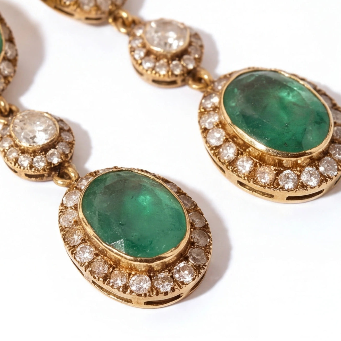 Emerald Double Earrings