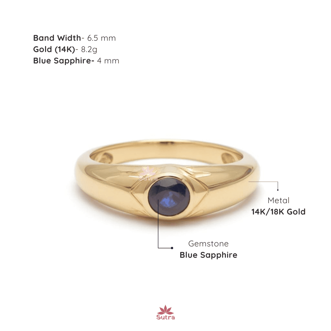 Sapphire Chunky Ring