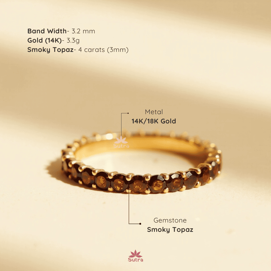 Smoky Topaz Eternal Band