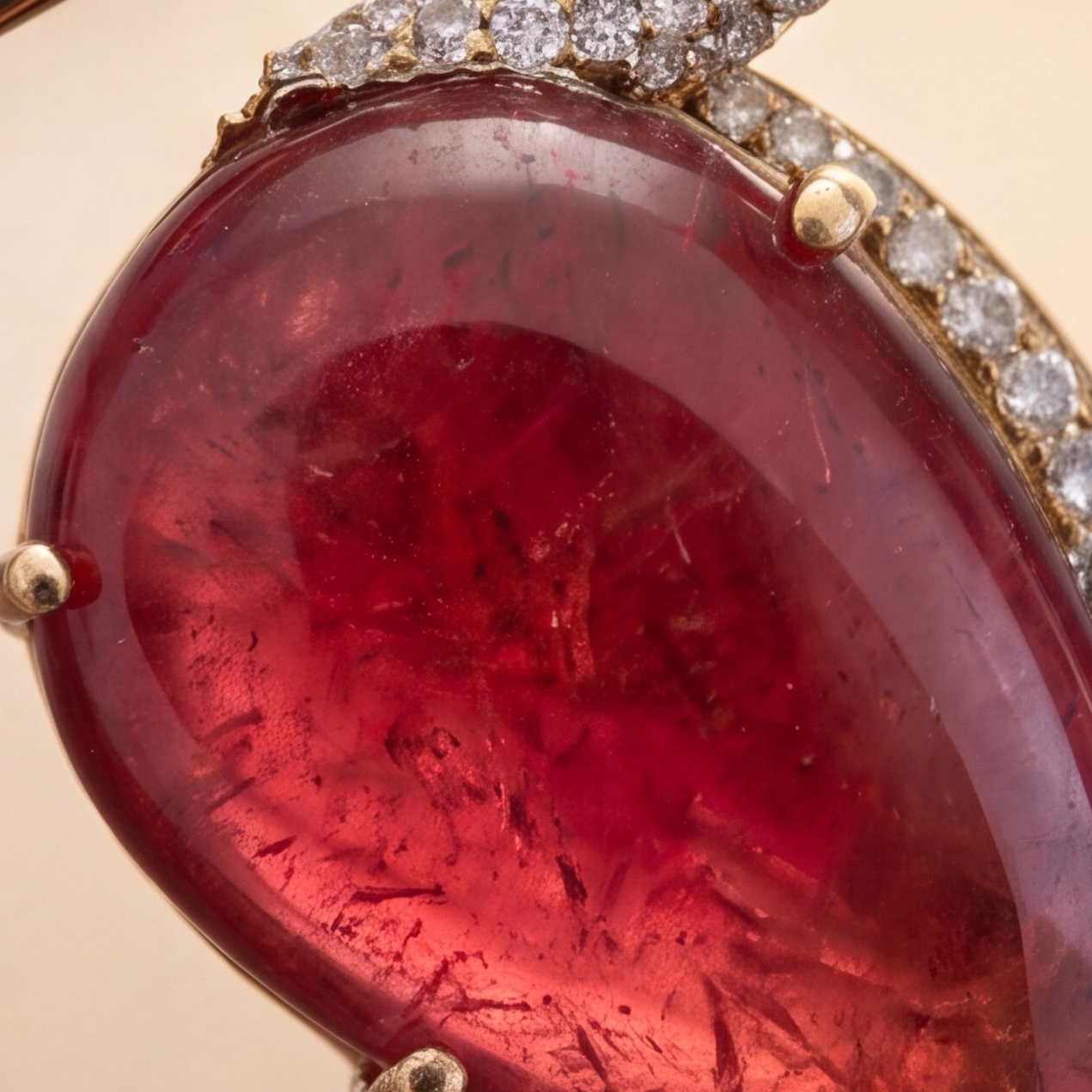 Tourmaline Swan brooch