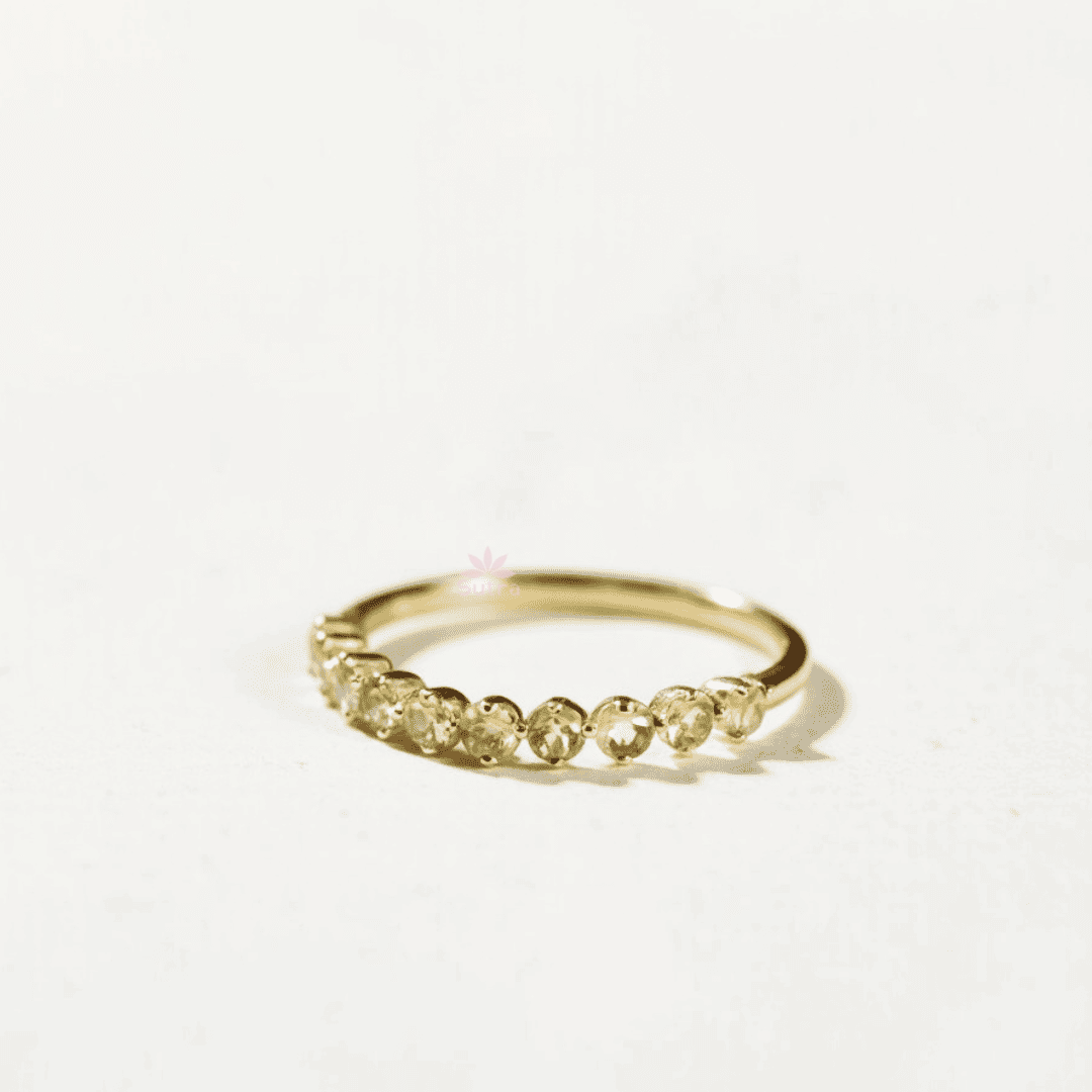 Peridot Half Eternity Ring