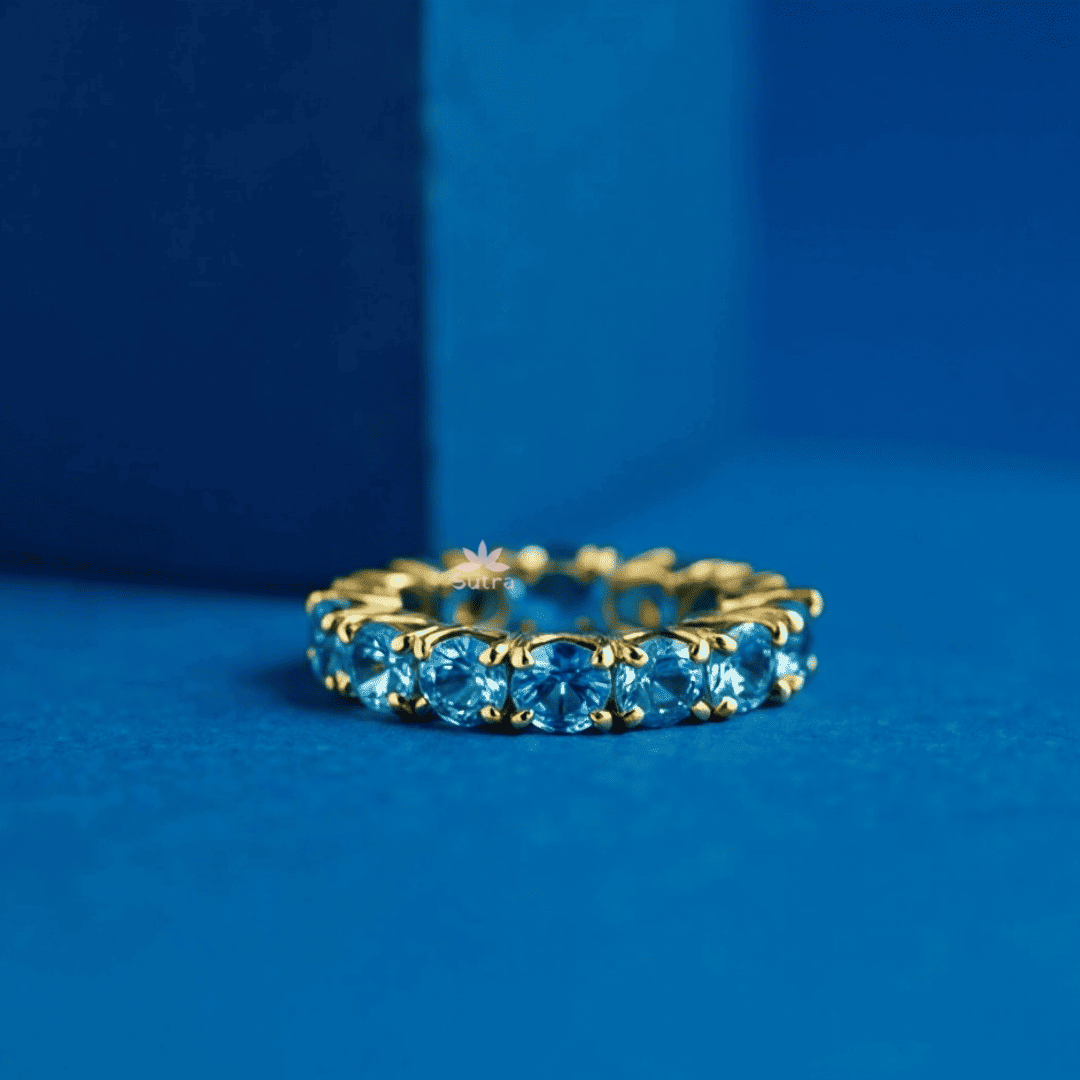 Blue Topaz Eternal Band