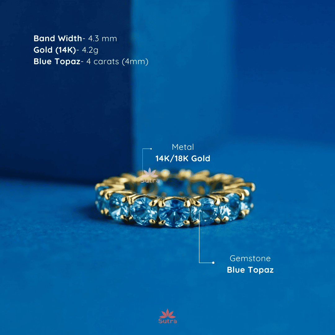 Blue Topaz Eternal Band