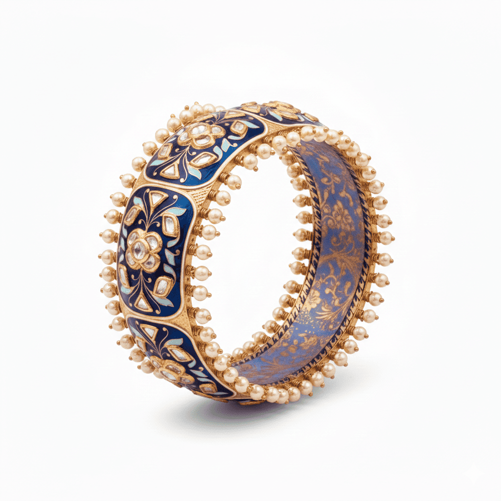 Blue Meenakari Bangle