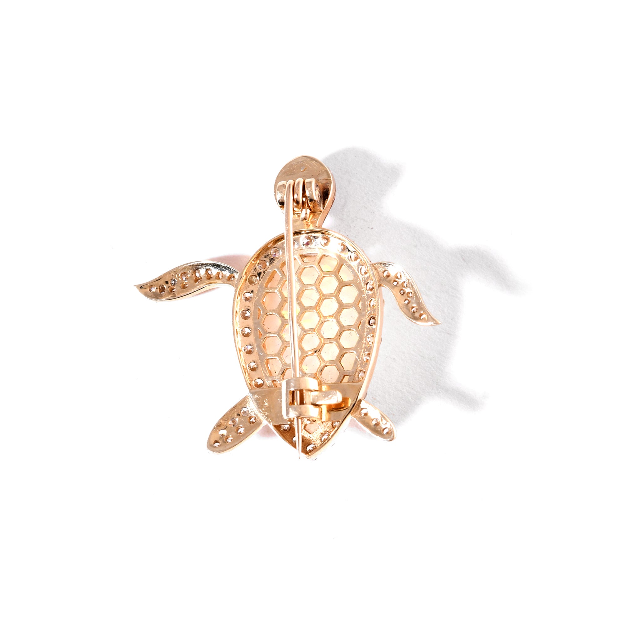 Emerald Turtle Brooch