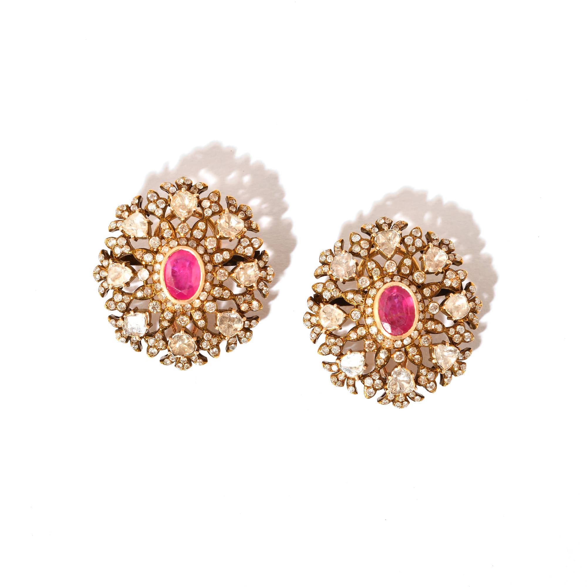 Ruby Bloom Earrings