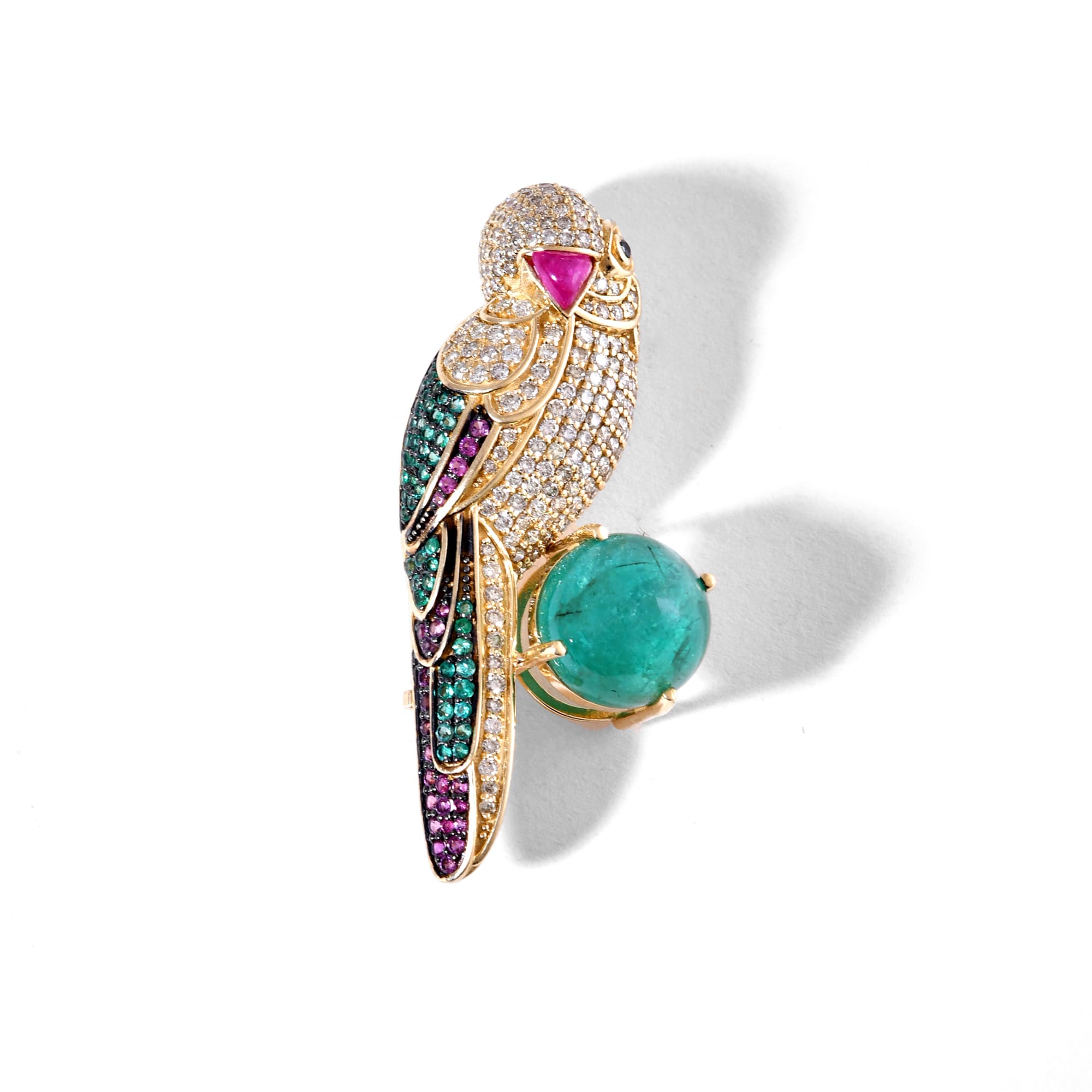 The Jewel Parrot Brooch