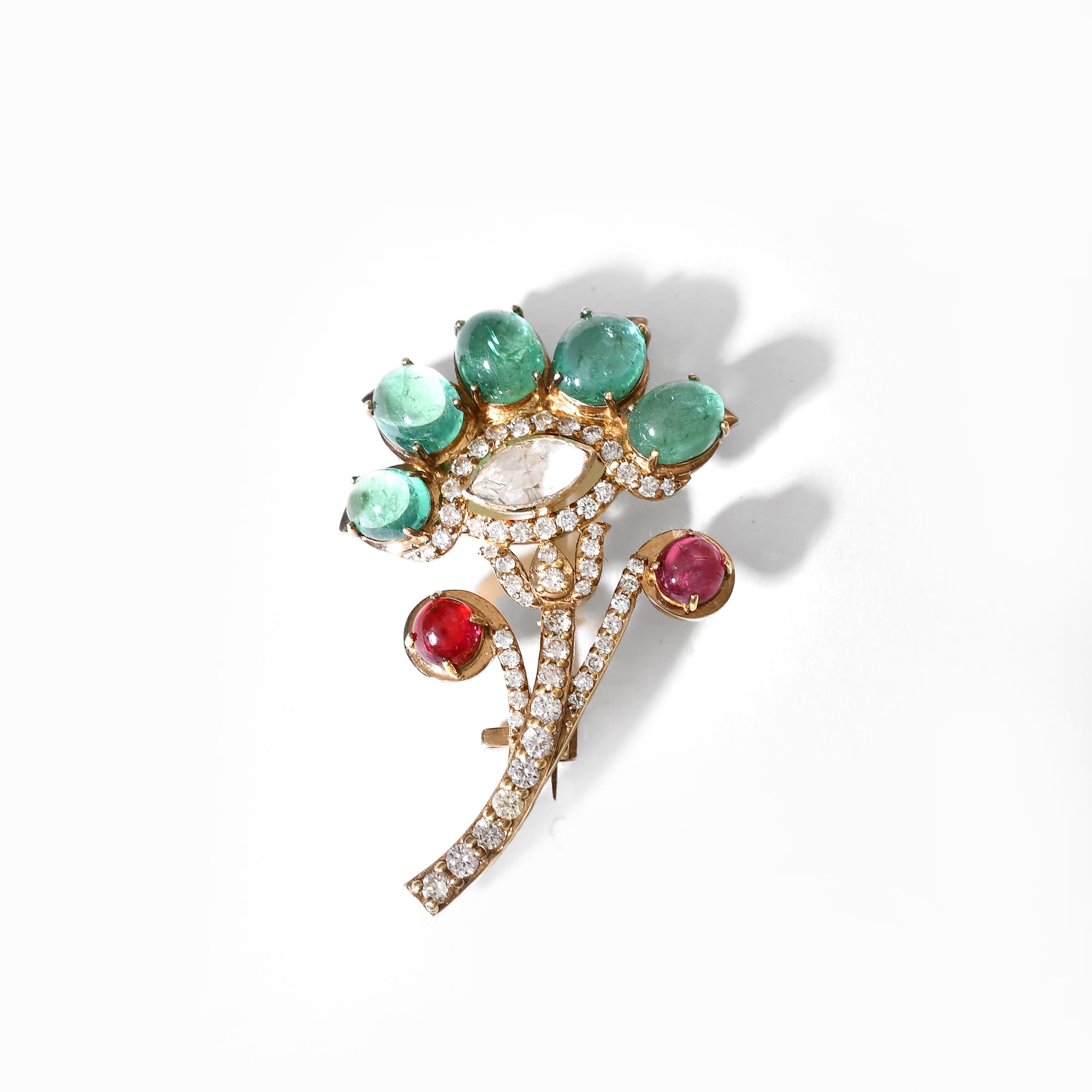 Emerald Bloom Brooch