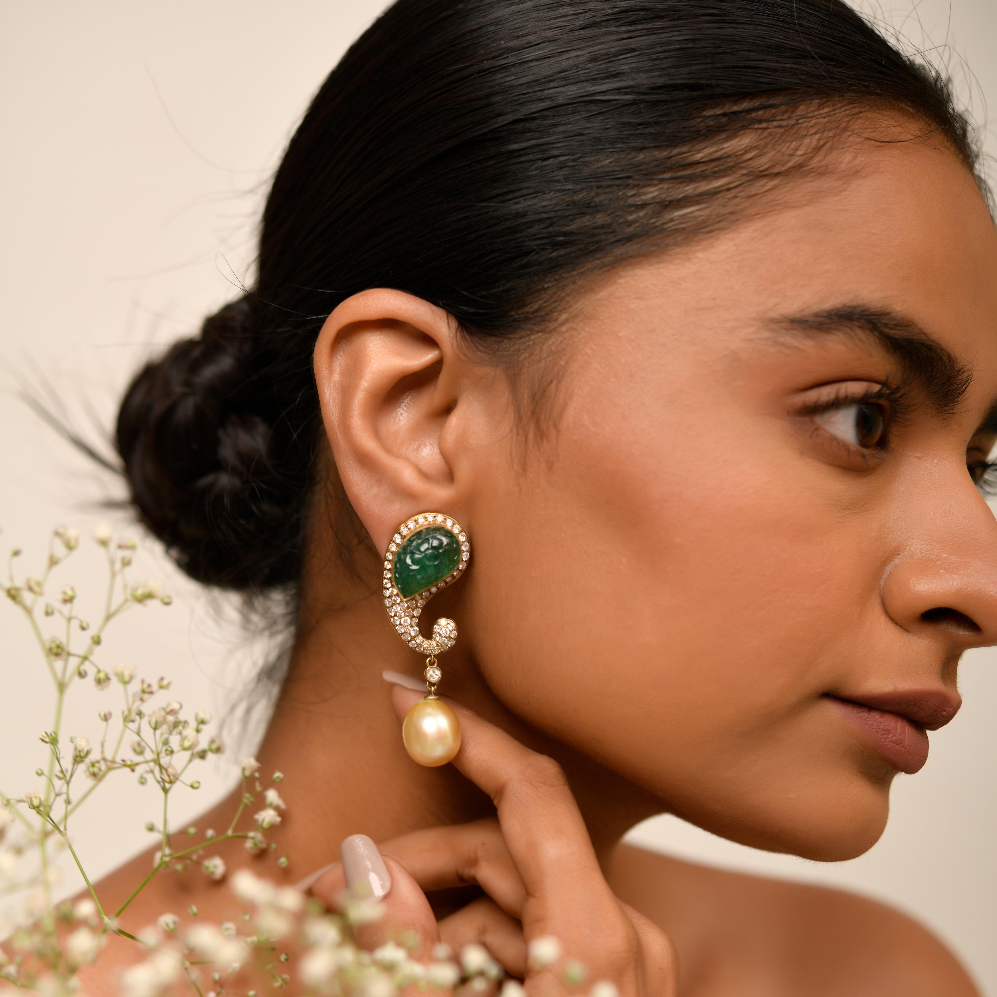 Keri Emerald Stud Earrings