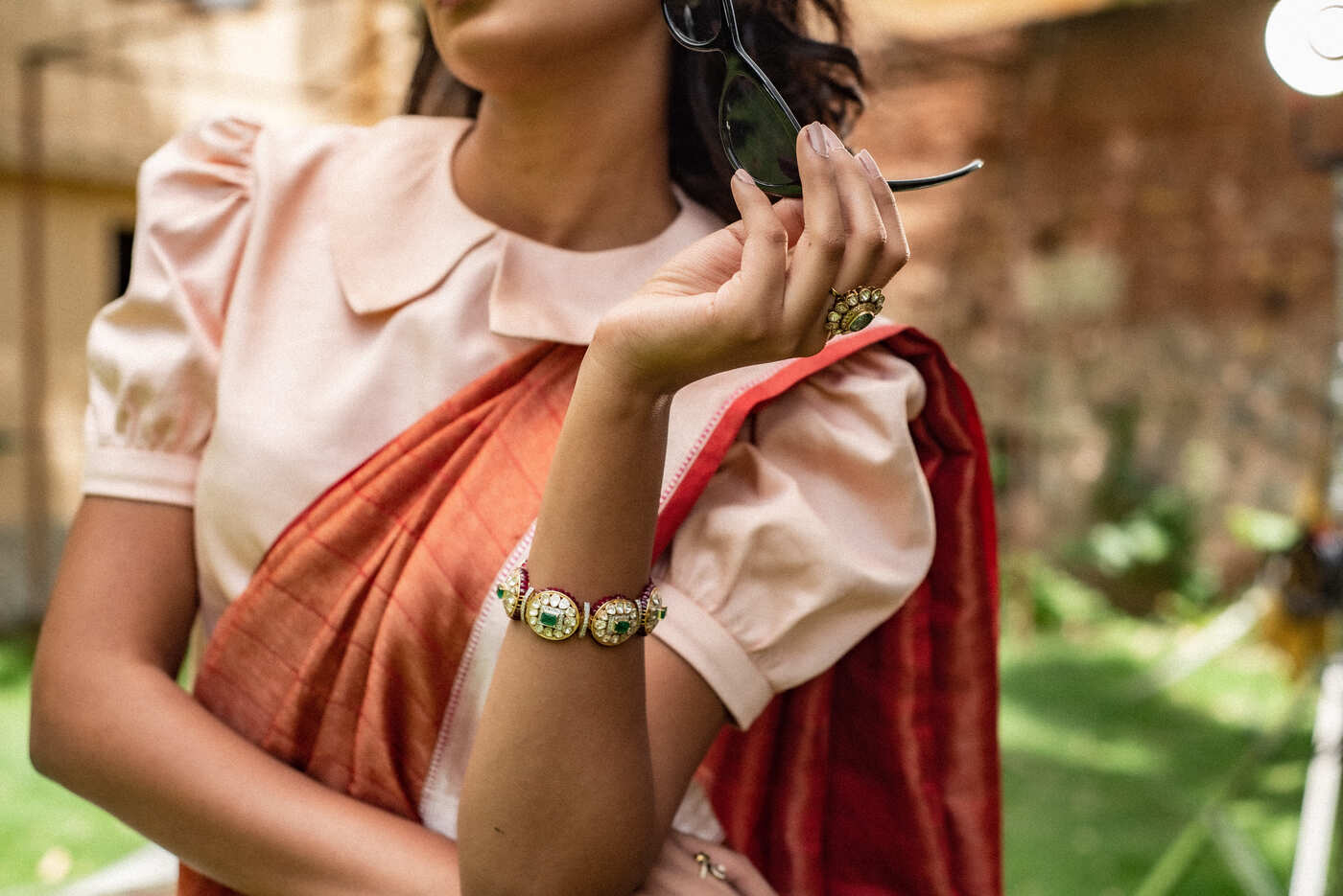 Emerald Polki Bracelet