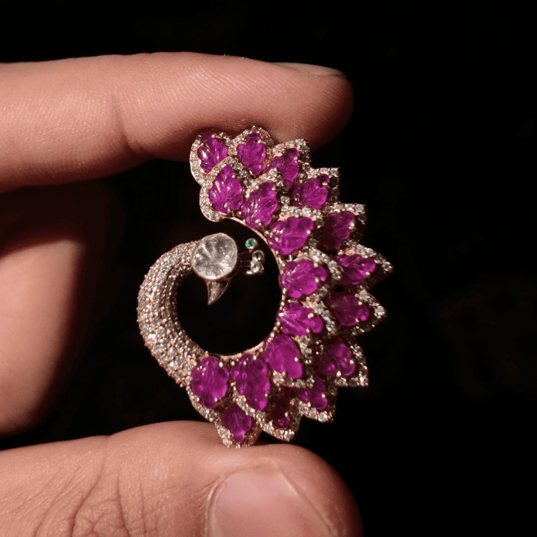 Peacock Brooch