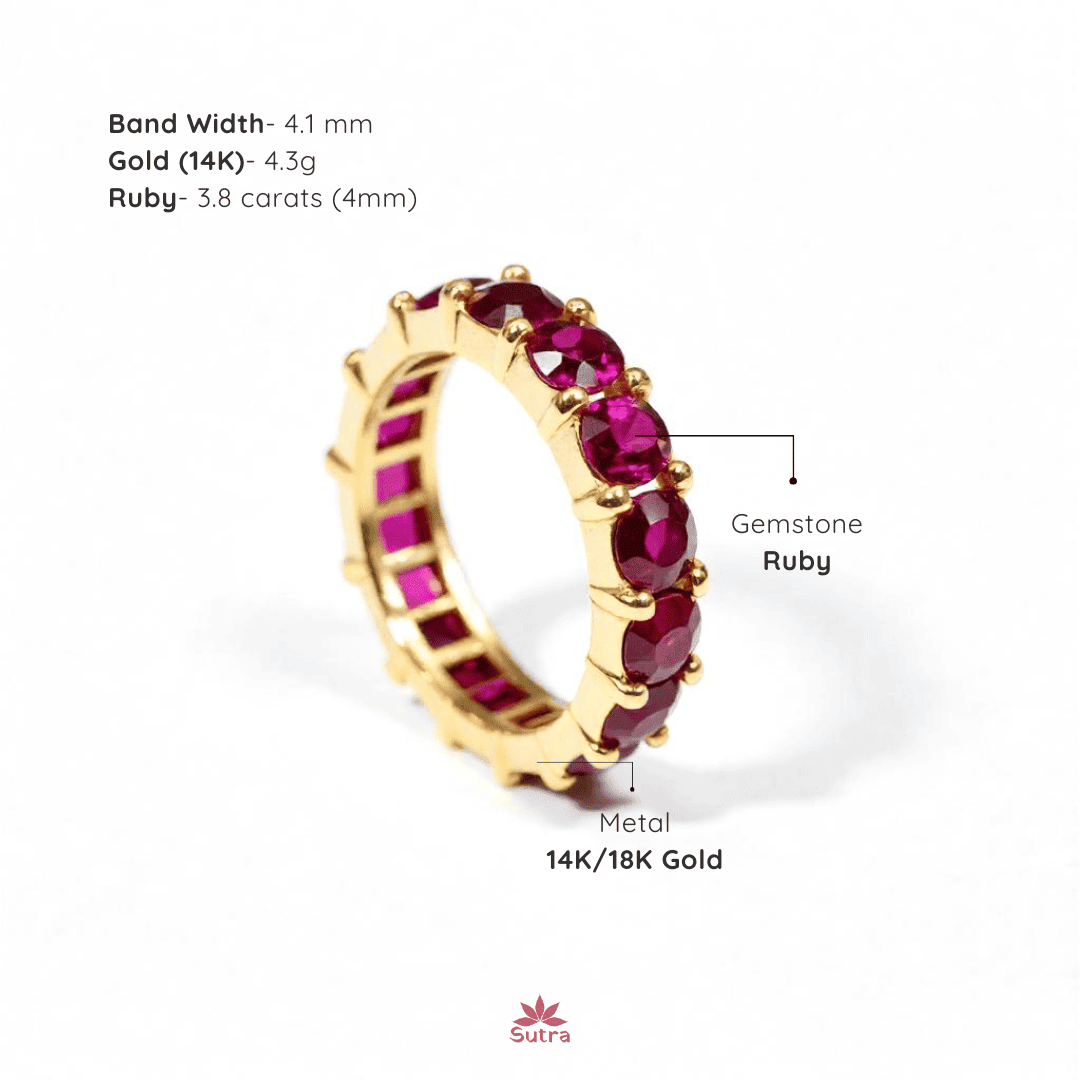 Pink Ember Eternity Ring