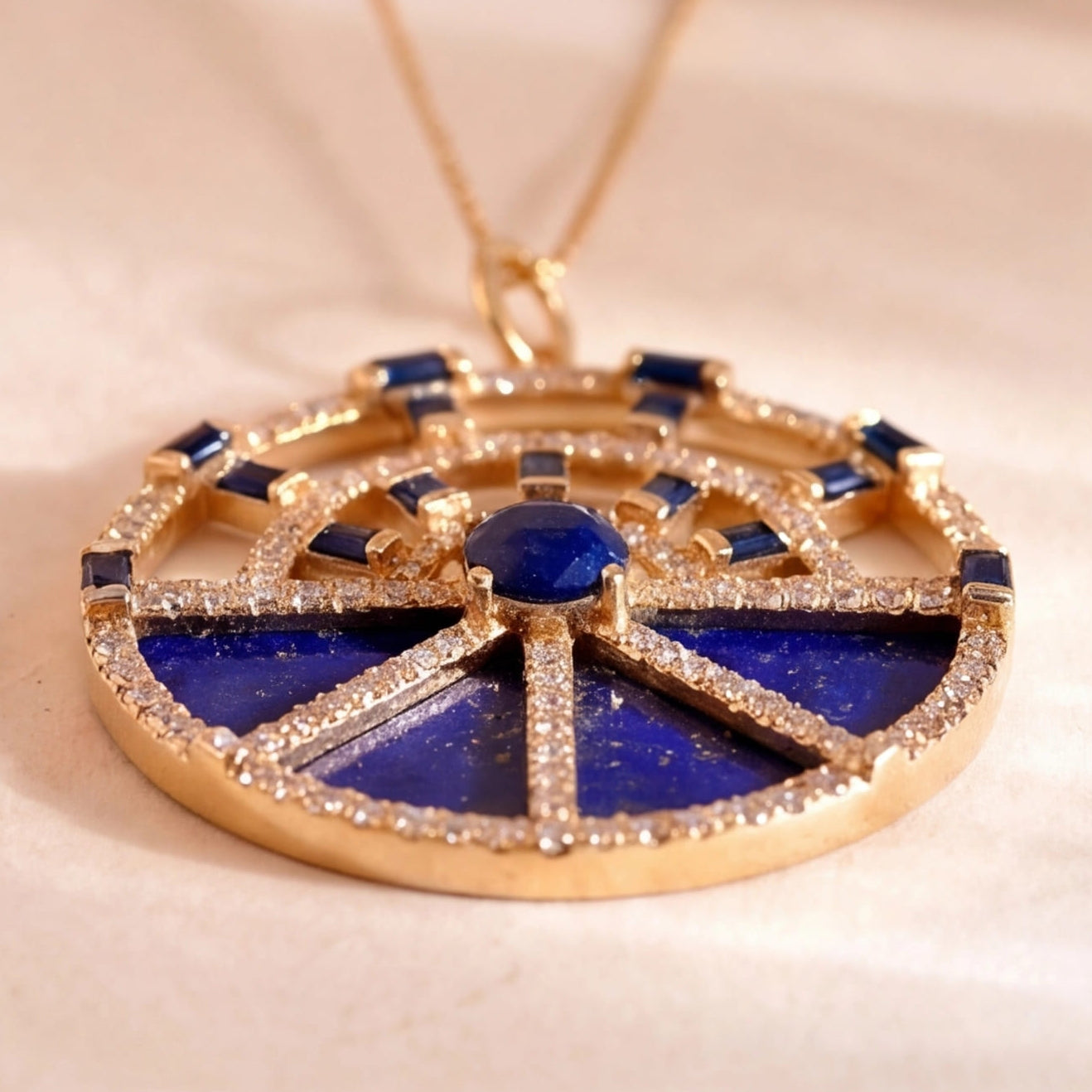 Aura Pendant (Blue Sapphire) (14k Gold)