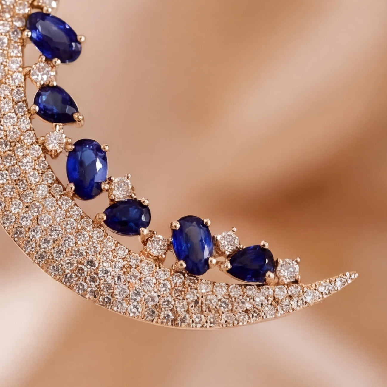 Luna Pendant (Blue Sapphire) (14k Gold)