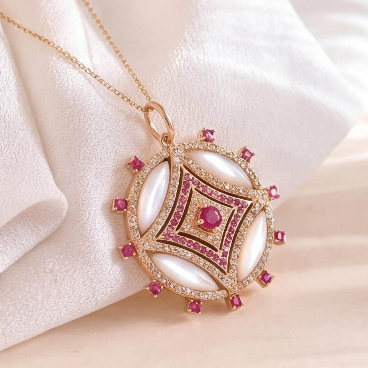 Mirage Pendant (Ruby) (14k Gold)