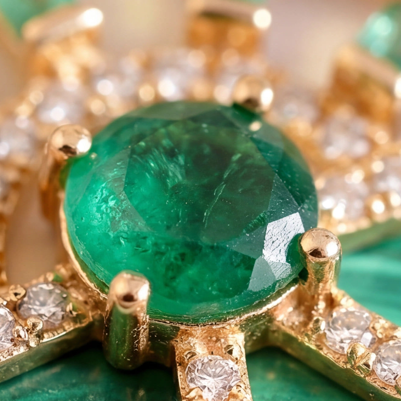Aura Pendants (Emerald) (14k Gold)
