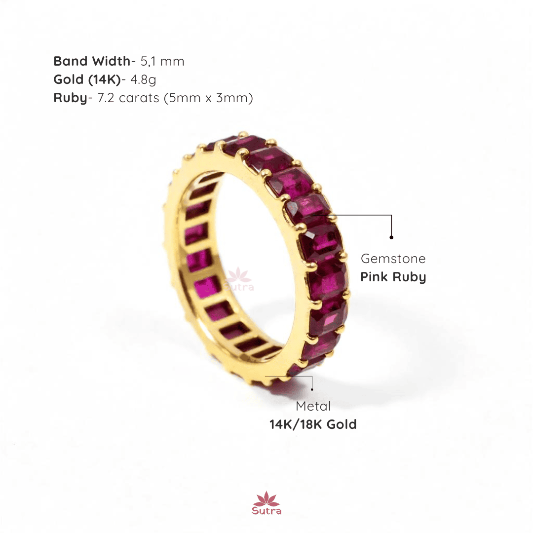 Radiant Ruby Eternity Band