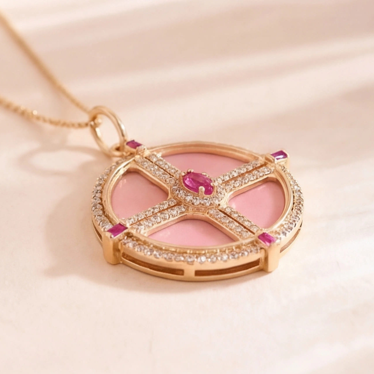 Aurora Pendant (Ruby) (14k Gold)