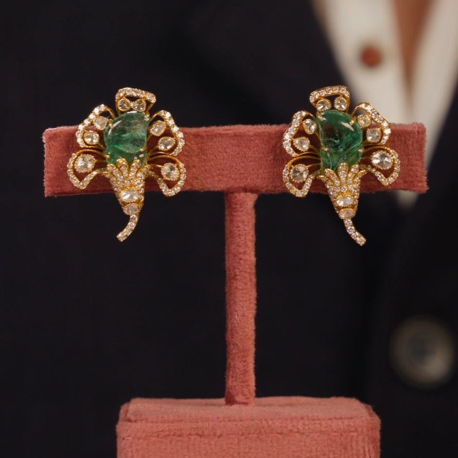 Emerald Blossom Earrings