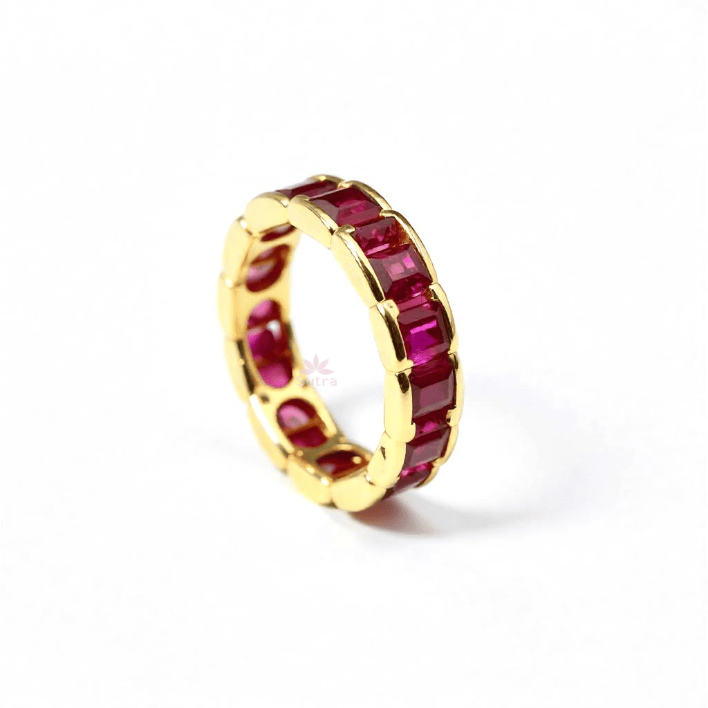 Ruby Halo Eternity Ring