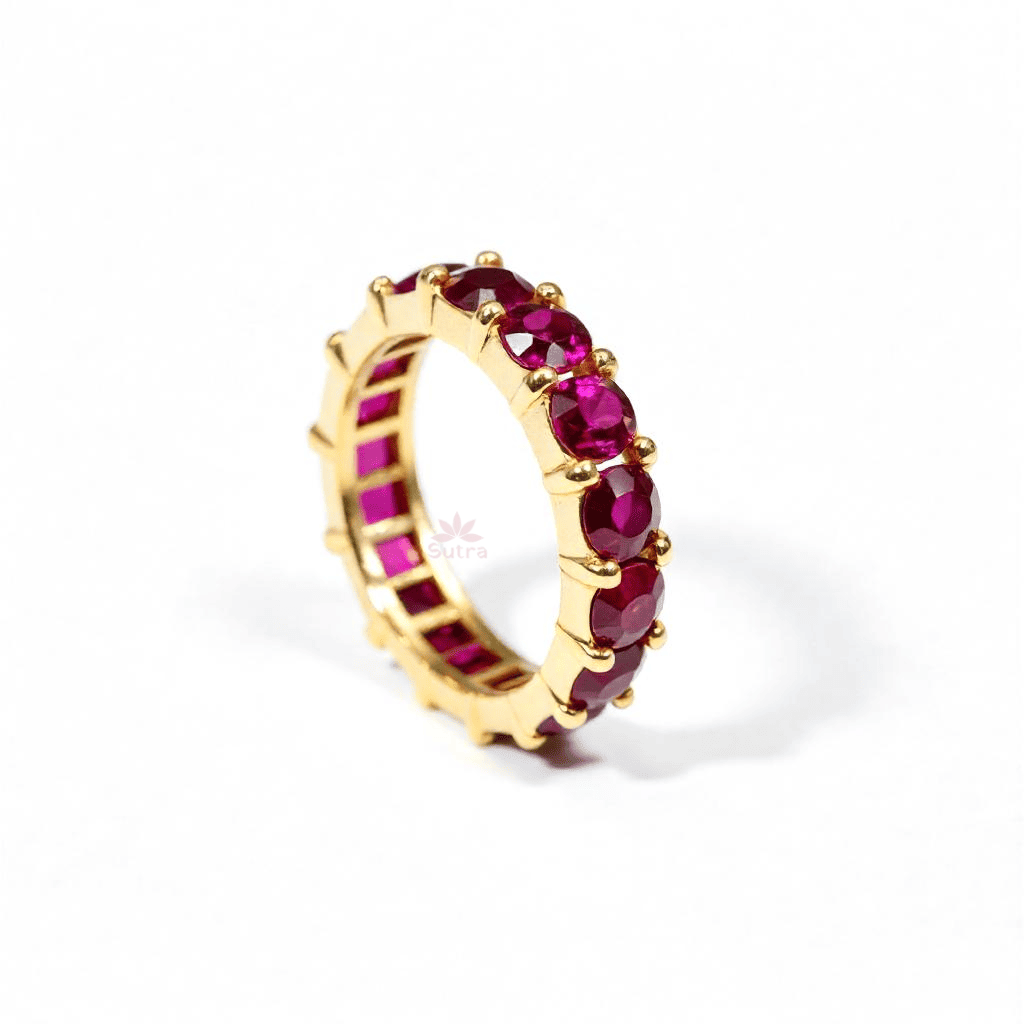 Pink Ember Eternity Ring
