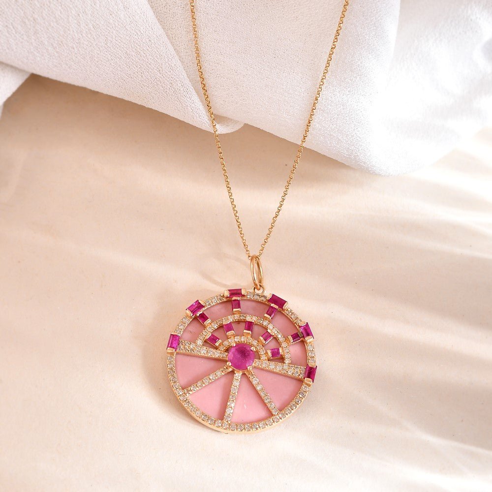 14k gold pendant set