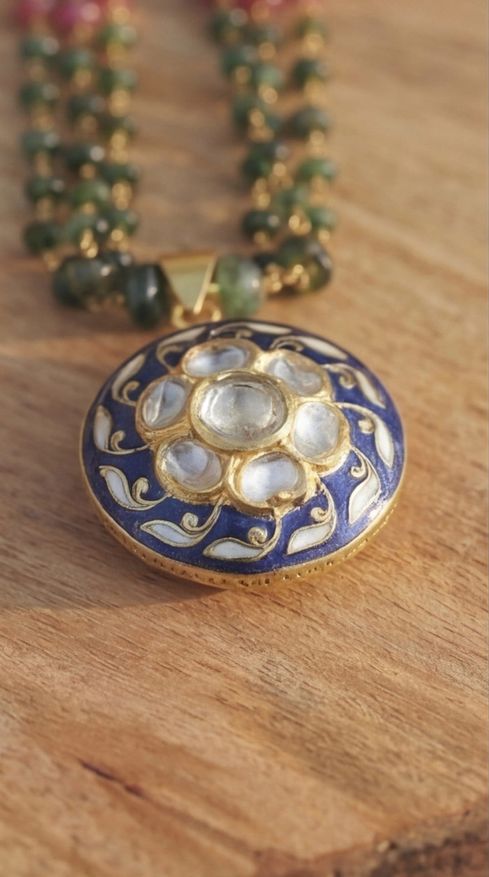 Rung Reversible Polki Pendant