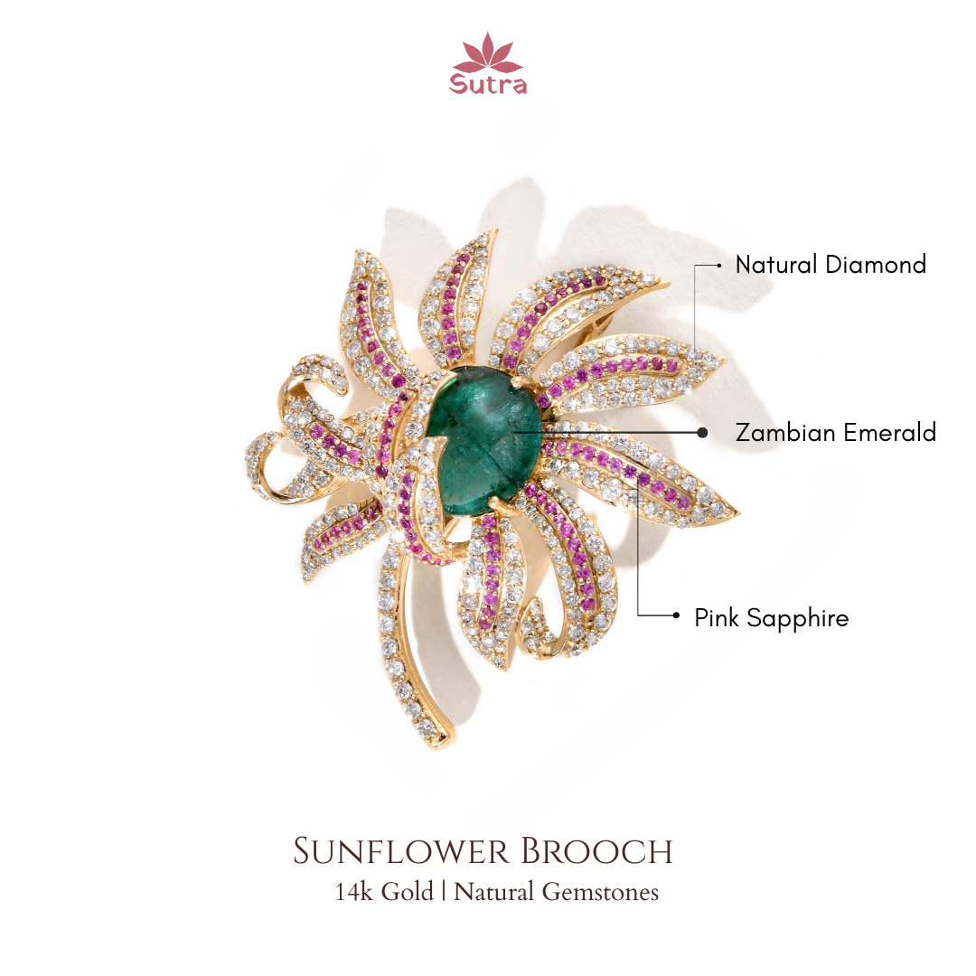 Sunflower Brooch