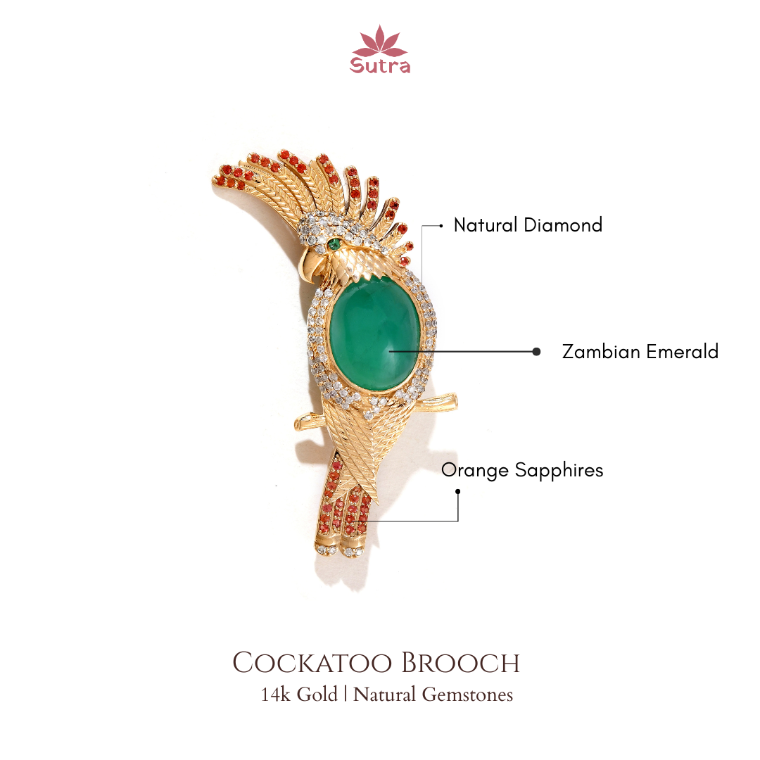 Cockatoo Brooch