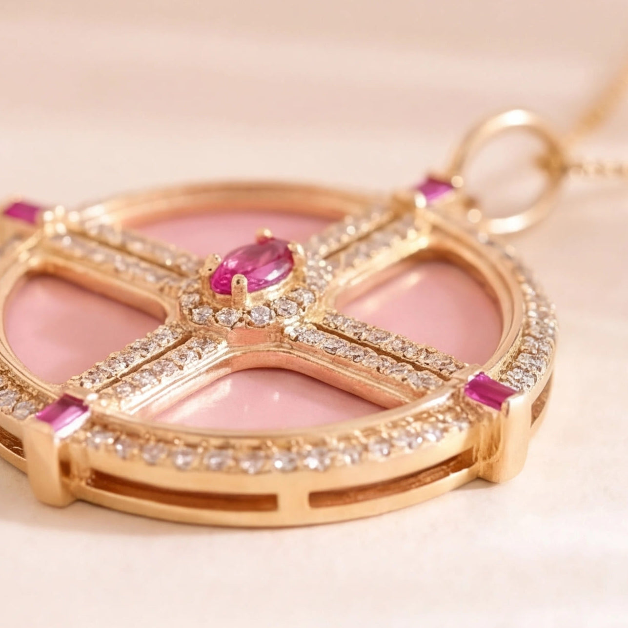 Aurora Pendant (Ruby) (14k Gold)