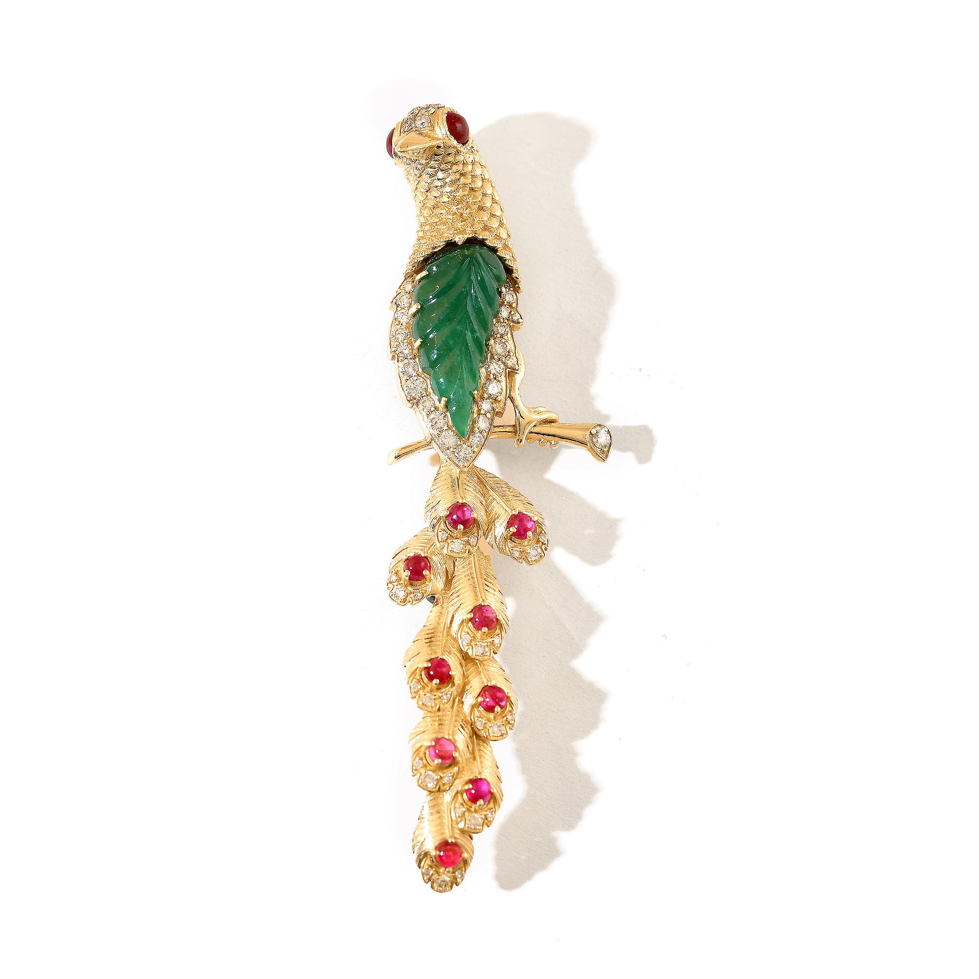 Long Tail Bird Brooch