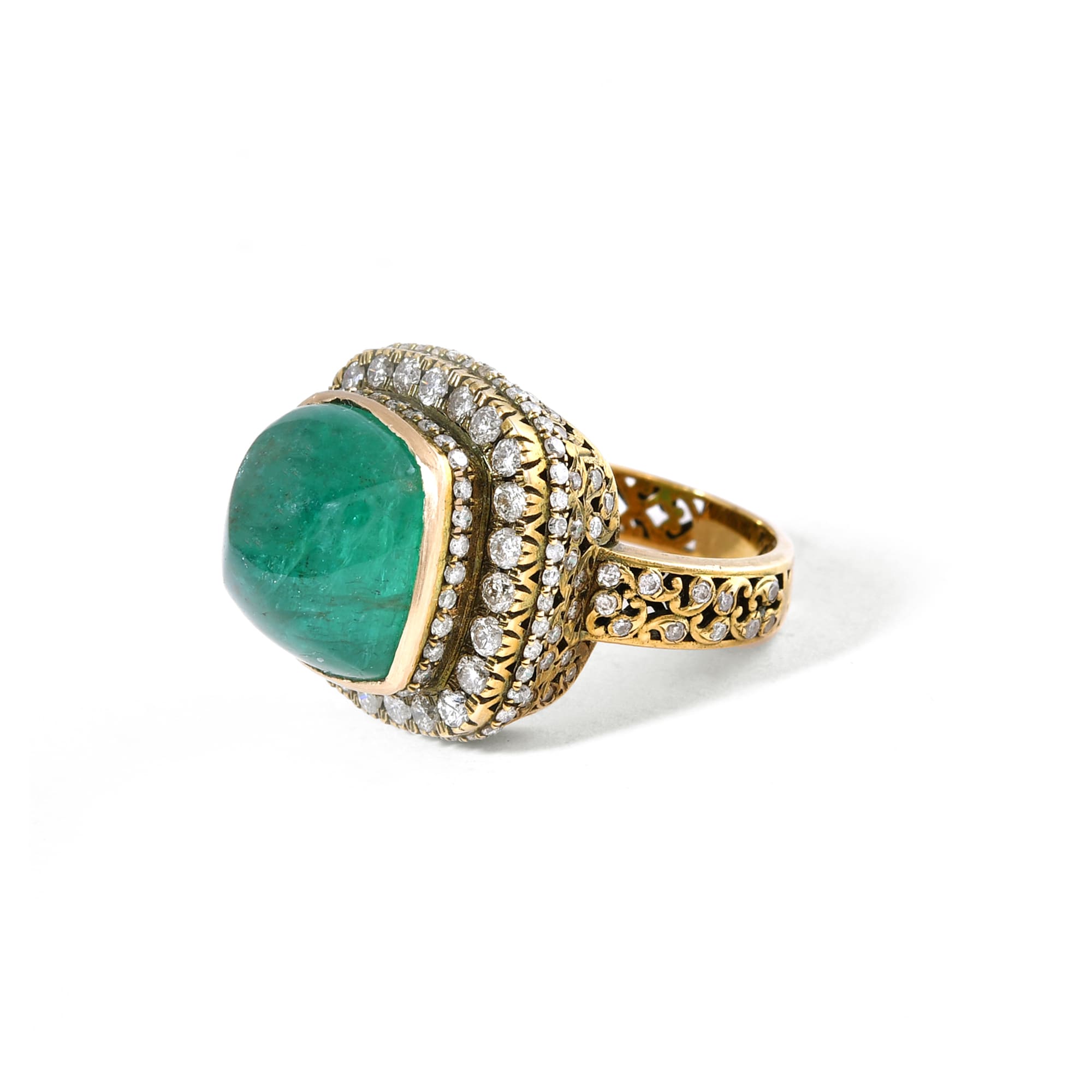 Sugarloaf Emerald Ring