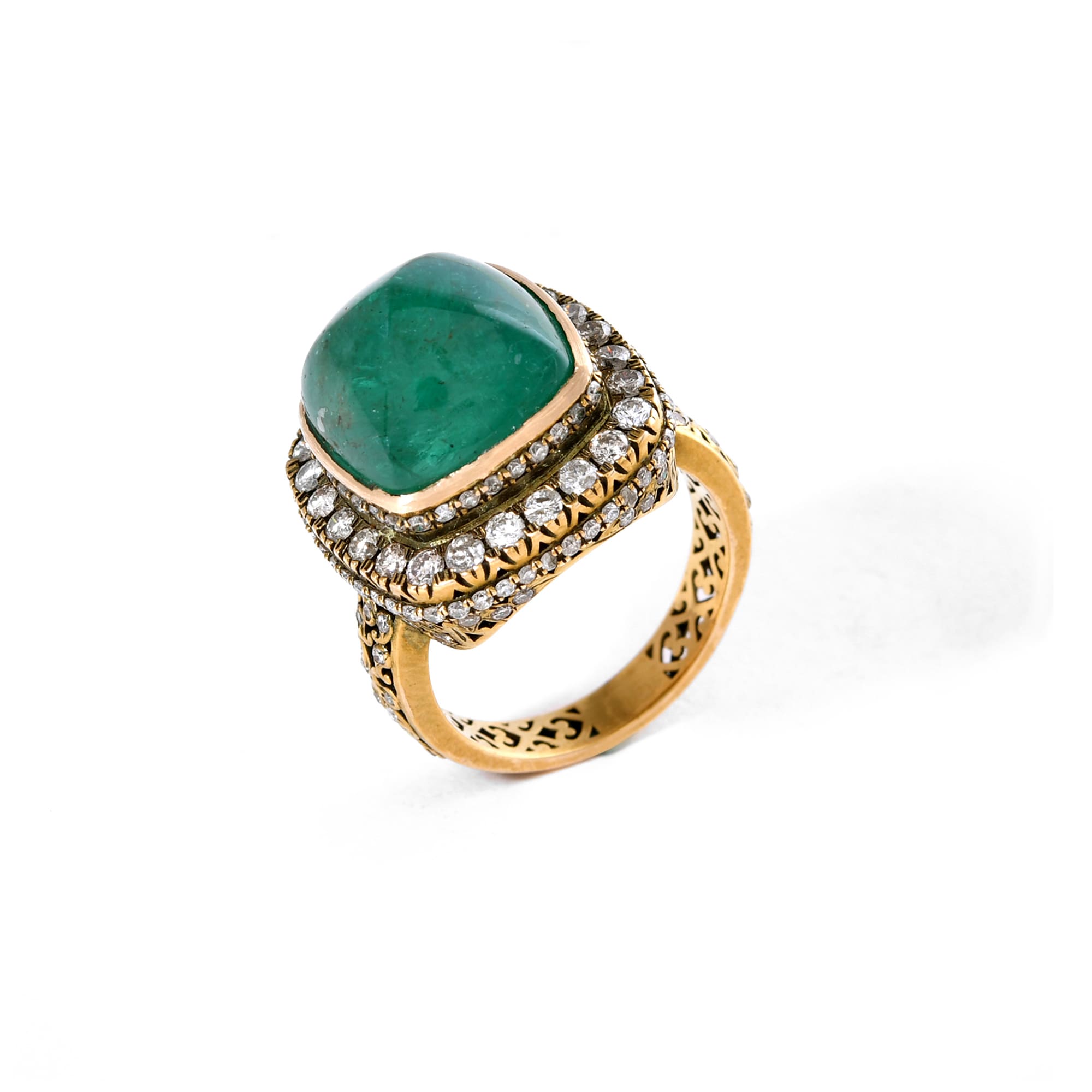 Sugarloaf Emerald Ring