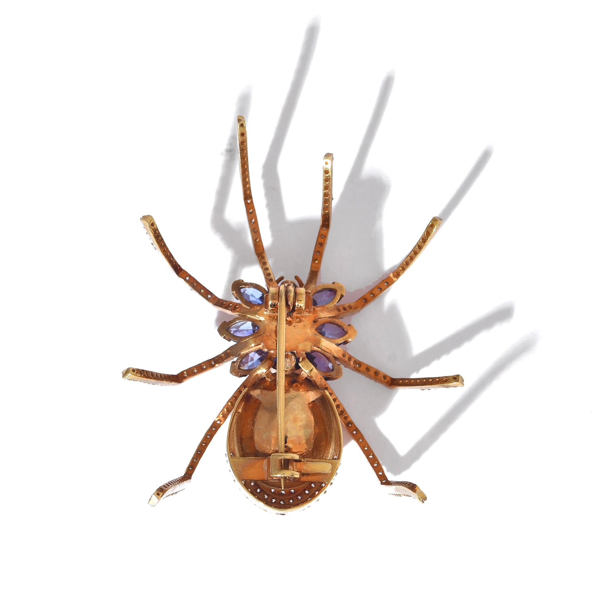 Midnight Spider Brooch