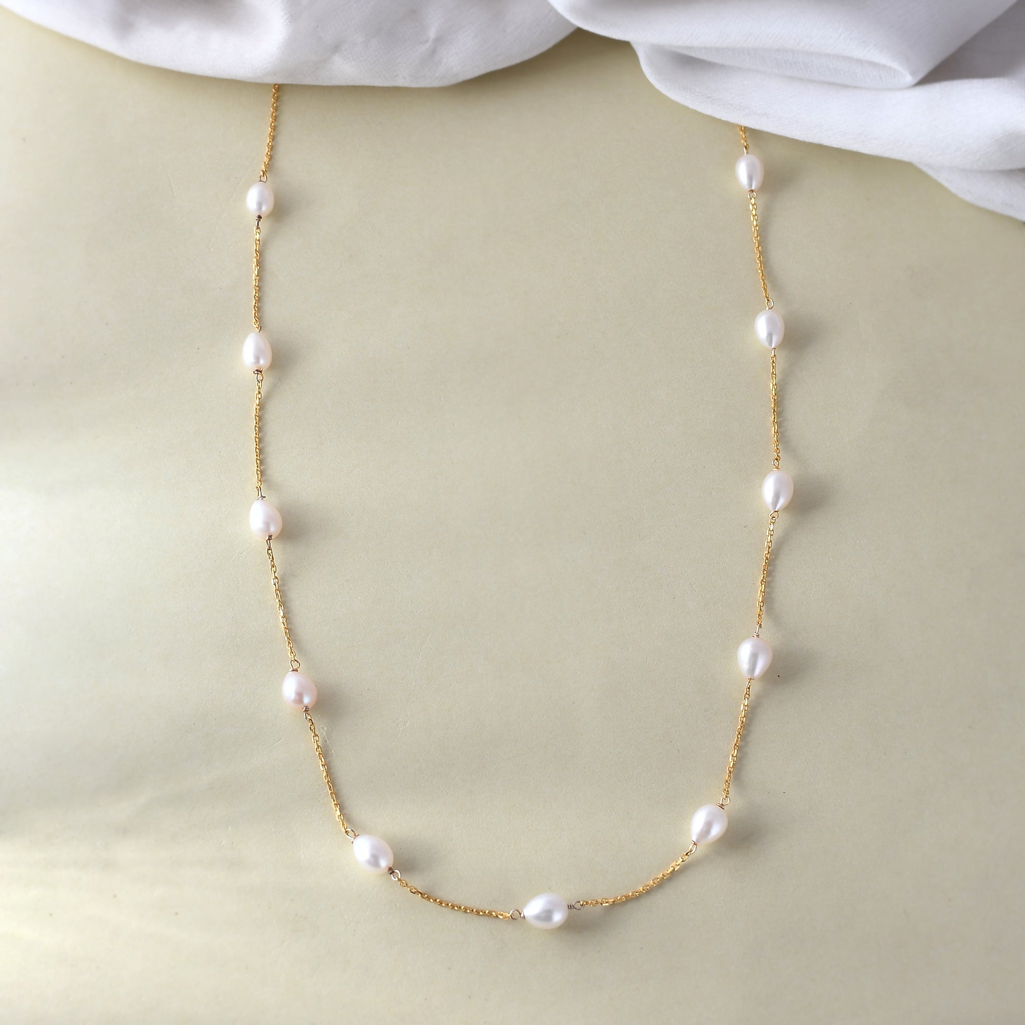Elegant Pearl Chain(22k Gold)