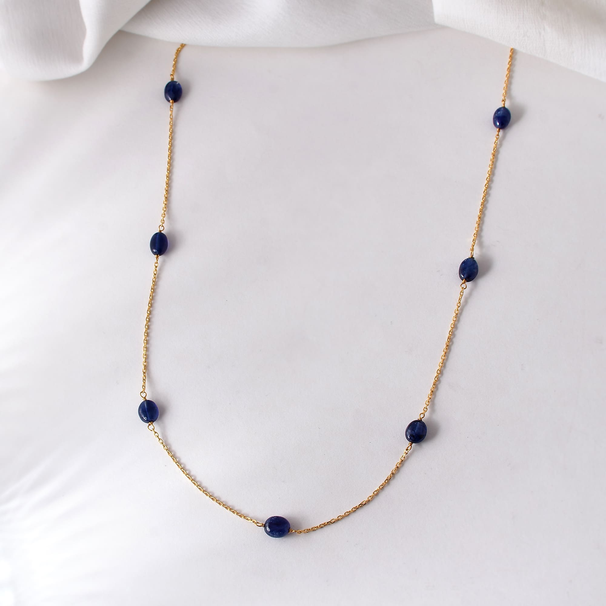Blue Sapphire Chain (22k Gold)