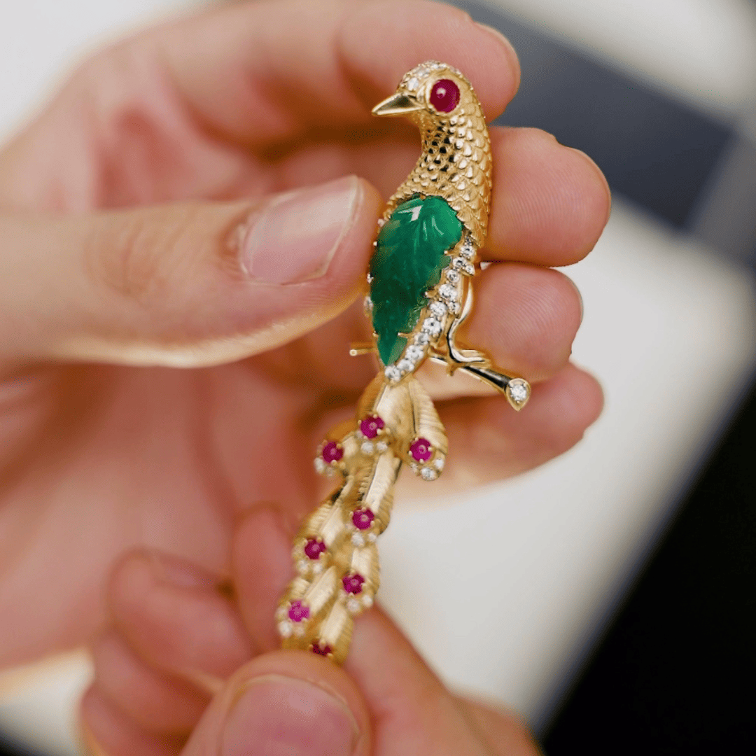 Long Tail Bird Brooch