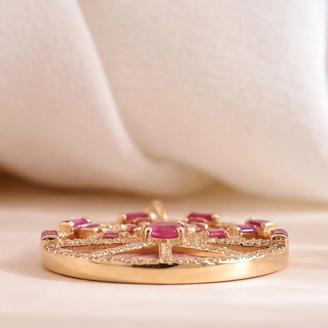 Aura Pendants (Ruby) (14k Gold)