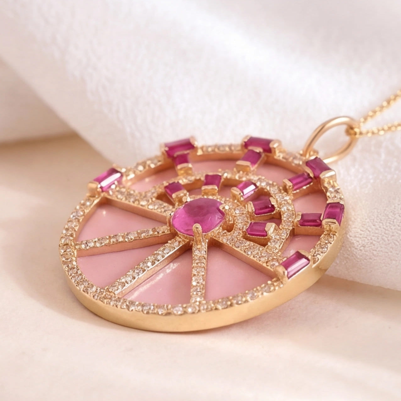 Aura Pendants (Ruby) (14k Gold)
