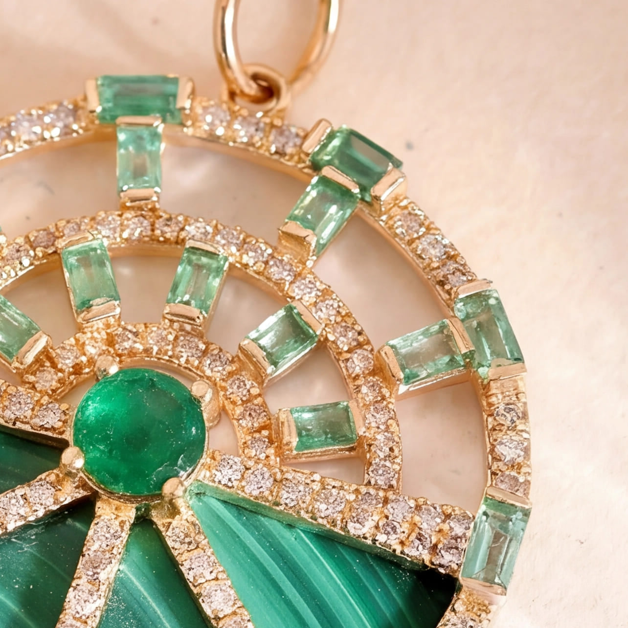 Aura Pendants (Emerald) (14k Gold)