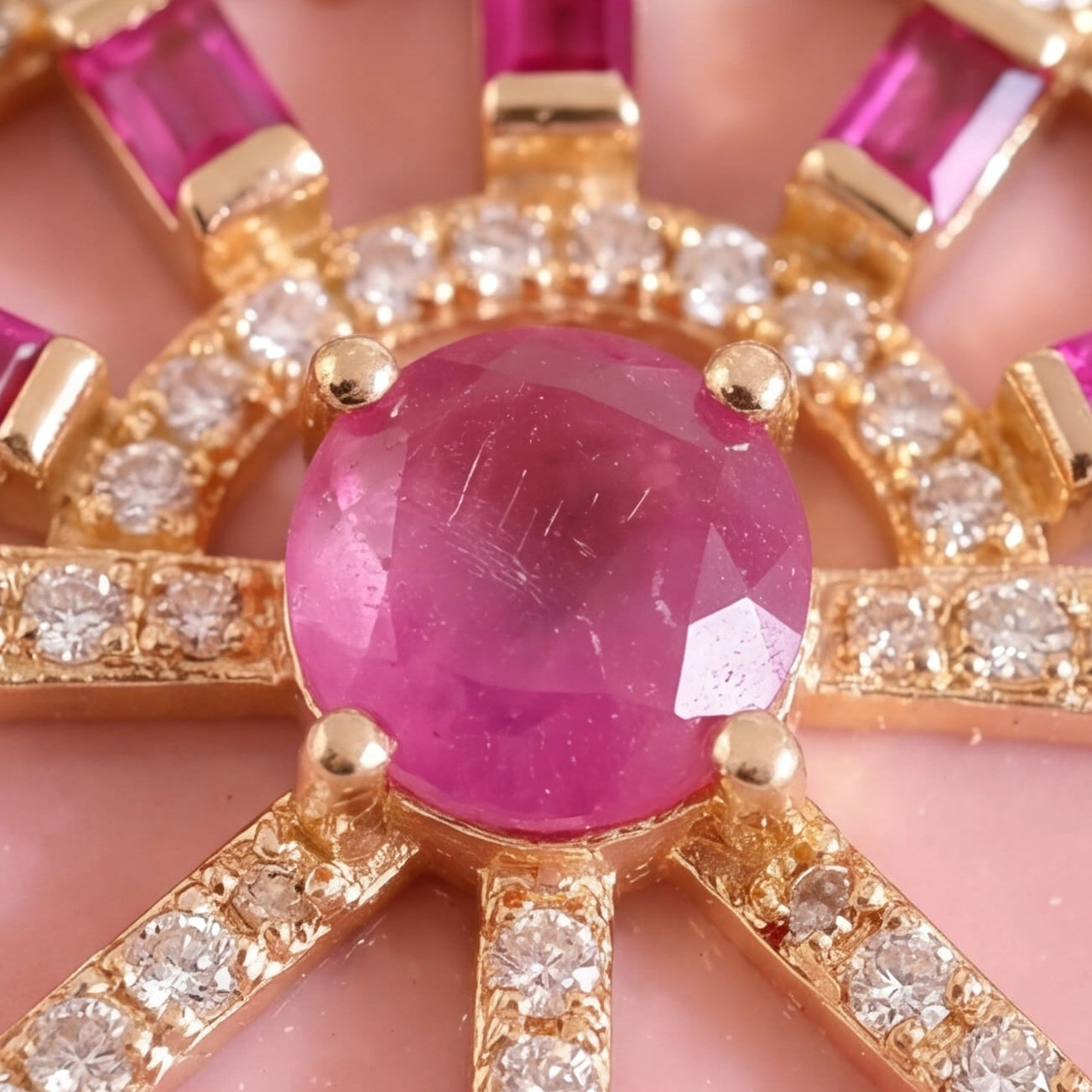 Aura Pendants (Ruby) (14k Gold)