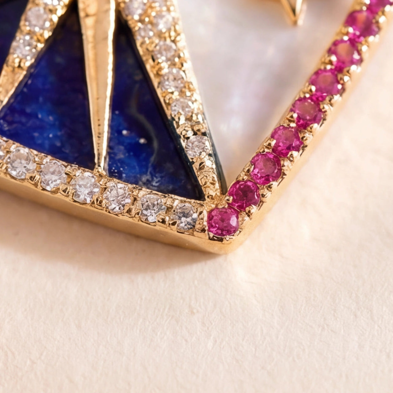 Sun N Moon Pendant (Rubies)
