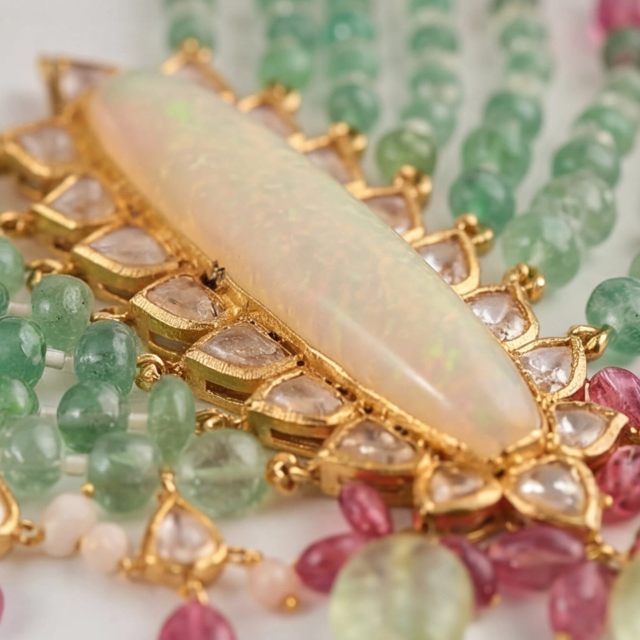 Opal Bridal Necklace