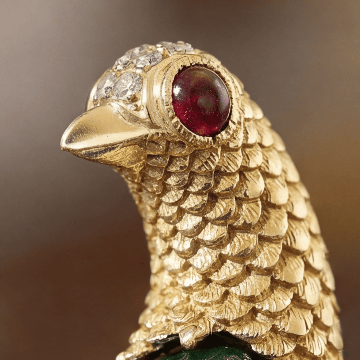 Long Tail Bird Brooch